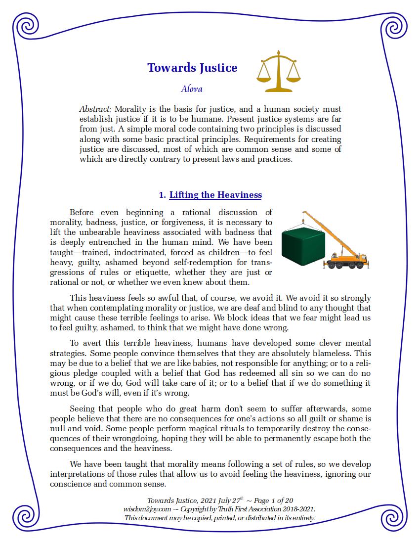 Read paper - Towards Justice