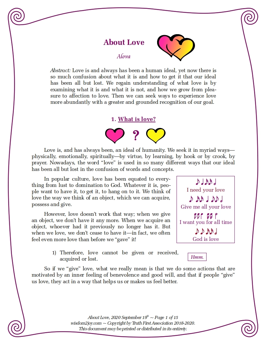 Read paper - About Love
