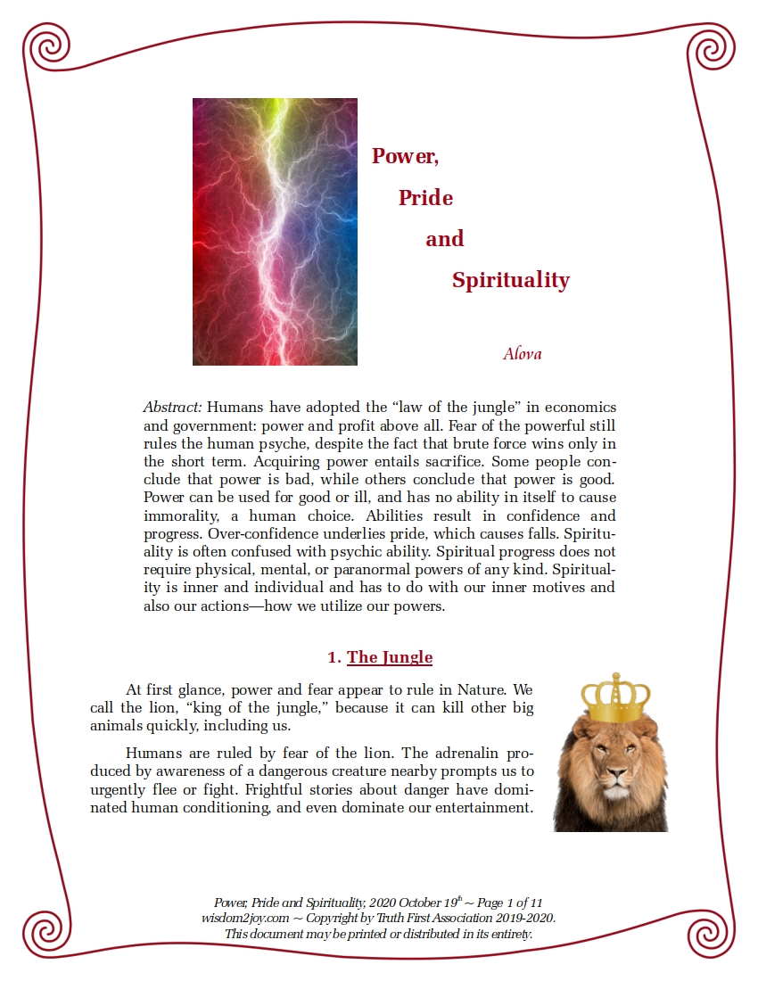 Read paper - Power, Pride and Spirituality