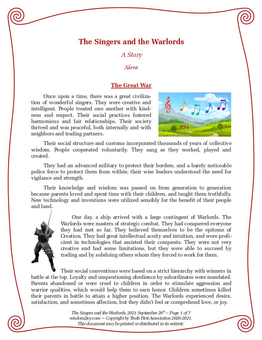 Read paper - The Singers and the Warlords
